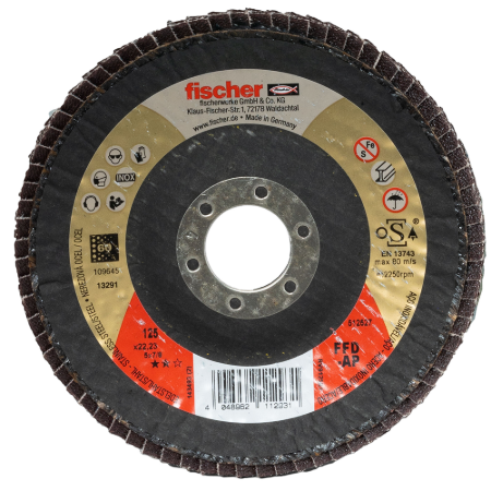 FISCHER DISC DE SLEFUIRE INOX SI METAL 125 K40