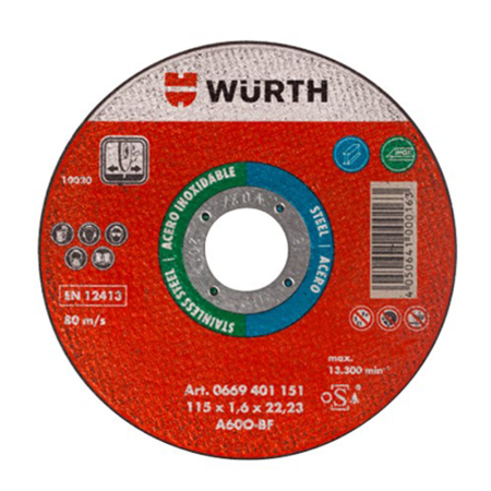 WURTH DISC DEBITARE INOX D125X1.0
