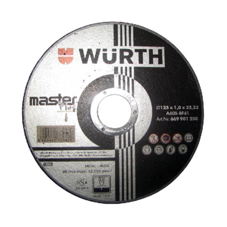 WURTH DISC DEBITARE MASTER-PLUS D125X1.0 METAL-INOX