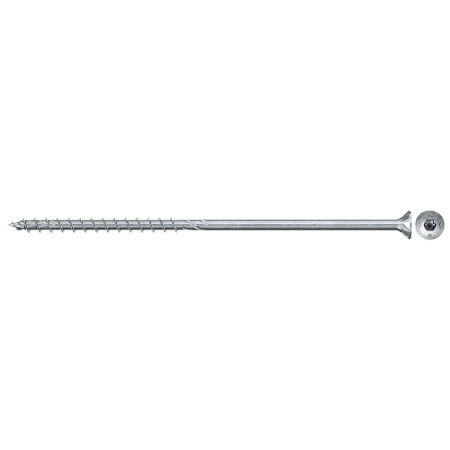 Șurub fischer pentru PAL, FPF II CTP 6.0 x 140 BC 100 cu cap înecat TX cu locaș tip stea și total filetat, zincat